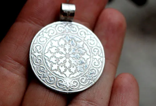 Merlín, dije escudo medieval artúrico en plata