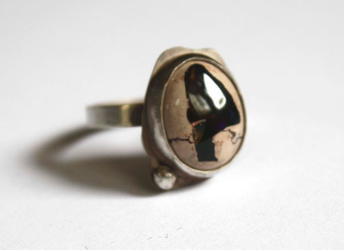 Mil fuegos, anillo espectáculo pirotécnico en plata y ópalo de fuego