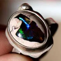 Mil fuegos, anillo espectáculo pirotécnico en plata y ópalo de fuego