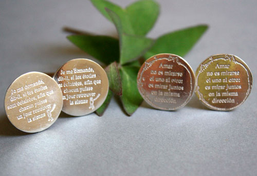 Mirar juntos, Little Prince quote cufflinks in sterling silver