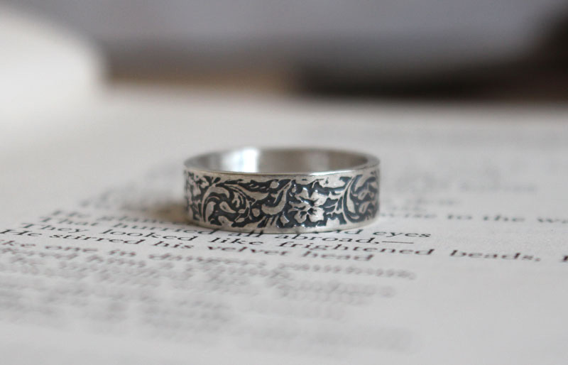 Narciso, anillo flor en plata