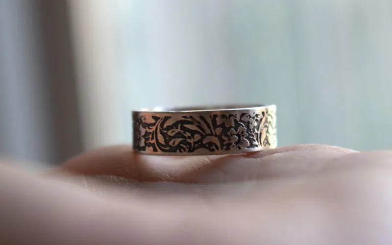 Narciso, anillo flor en plata
