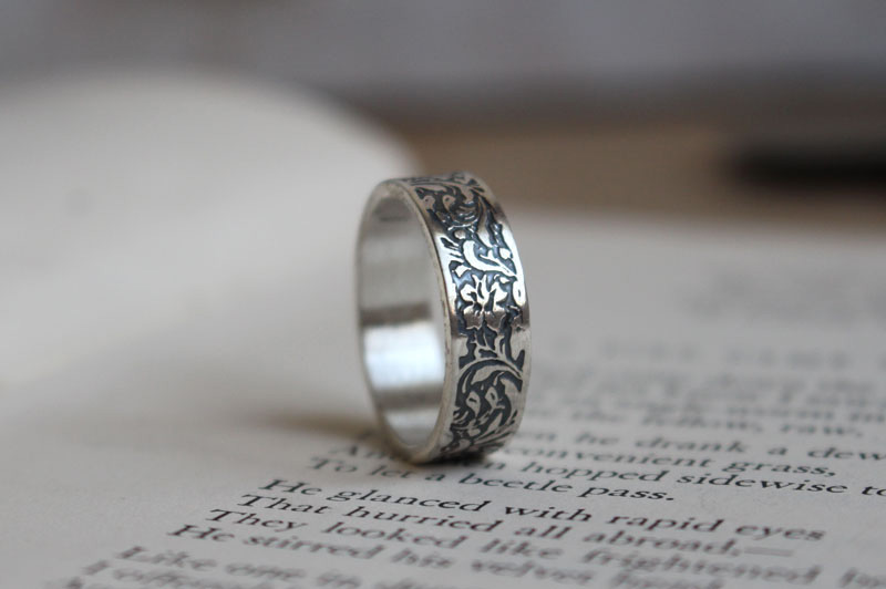 Narciso, anillo flor en plata