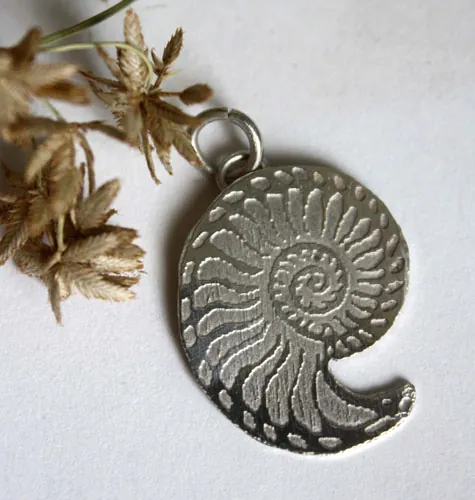 Nautilida, dije nautilus en plata