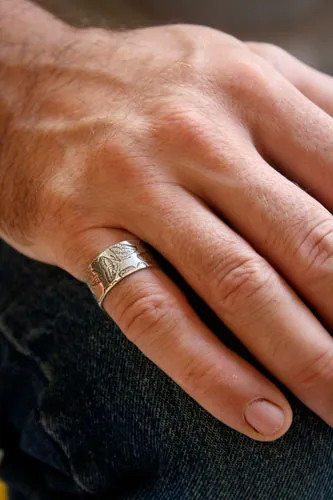 Ninfa, anillo mariposas en plata