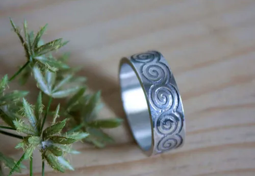 Njord, anillo olas vikingas en plata