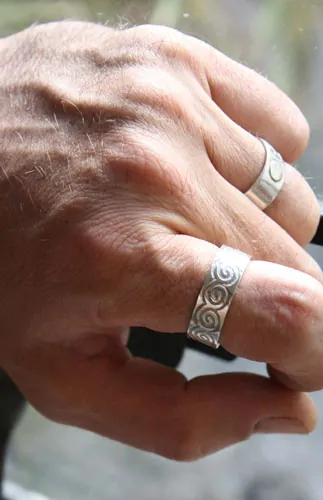 Njord, anillo olas vikingas en plata