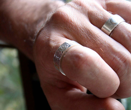 Njord, Viking wave ring in sterling silver