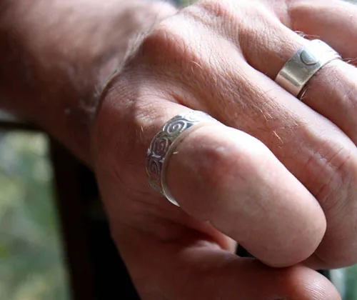 Njord, anillo olas vikingas en plata