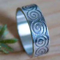 Njord, anillo olas vikingas en plata