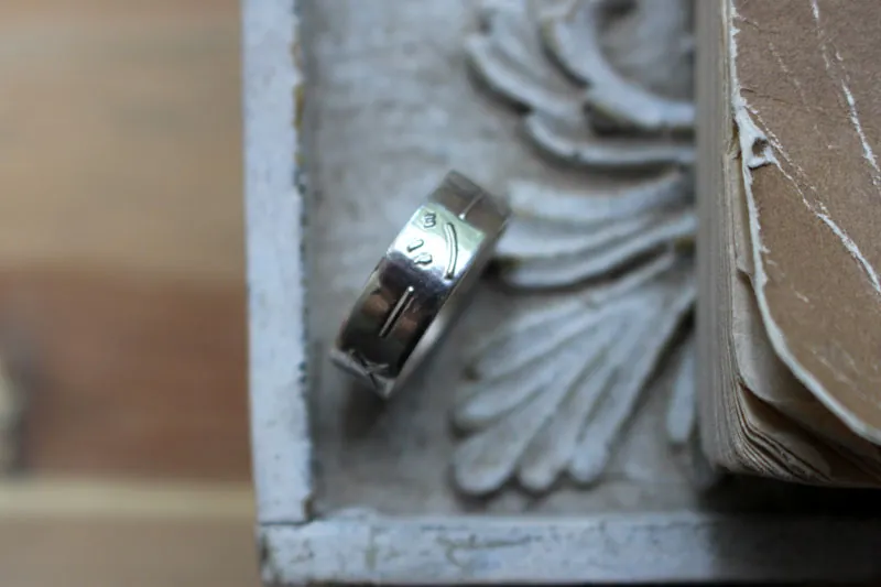 Nombre japonés, anillo kanji, pictograma de Japón, en plata