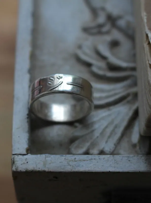 Nombre japonés, anillo kanji, pictograma de Japón, en plata