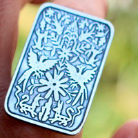 Otomi, Mexican tribal bestiary ring in silver