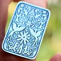 Otomí, anillo bestiario tribal mexicano en plata