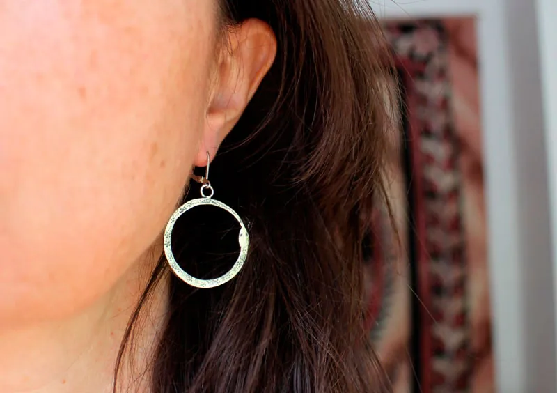 Ouroboros, aretes serpiente en plata