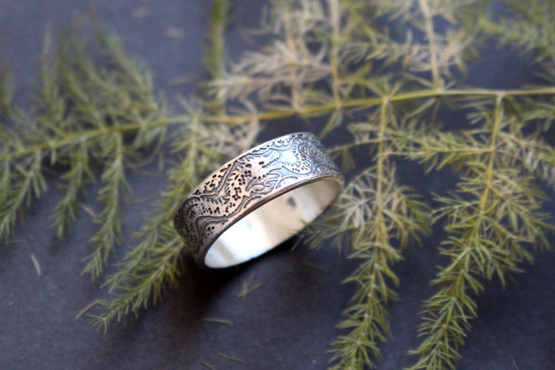 Ouroboros, anillo dragón infinito en plata