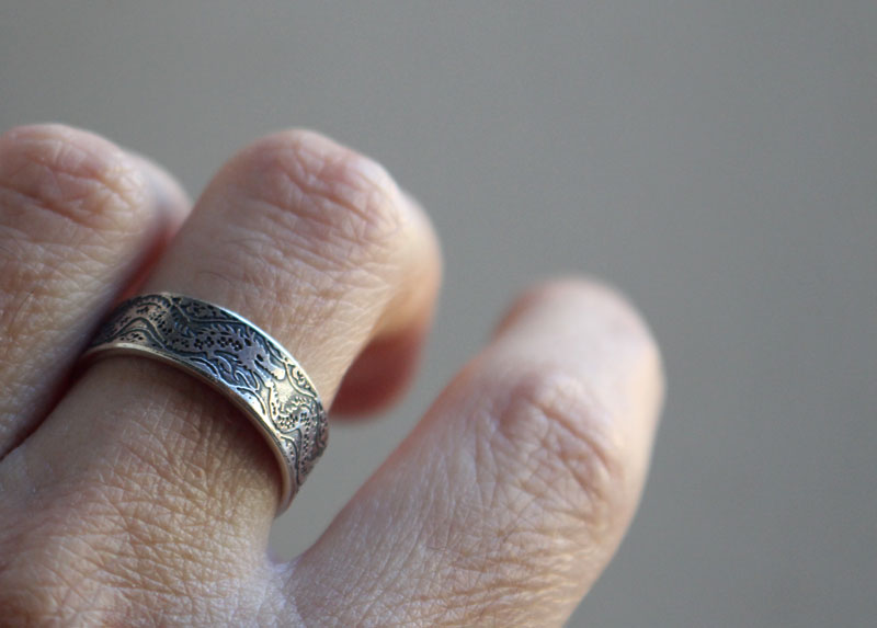 Ouroboros, anillo dragón infinito en plata