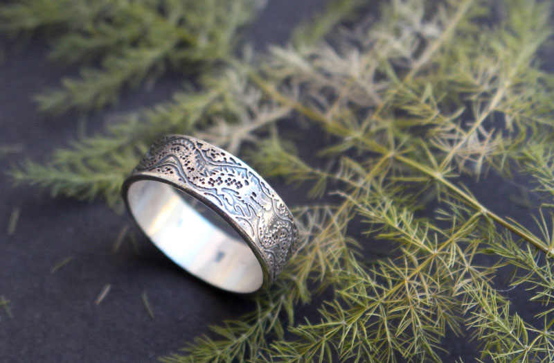 Ouroboros, anillo dragón infinito en plata