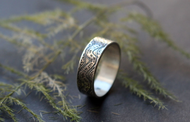 Ouroboros, anillo dragón infinito en plata