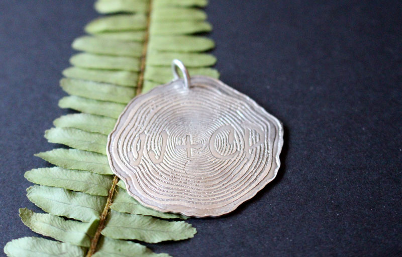 Para siempre, dije memoria grabada en los anillos del tiempo en plata