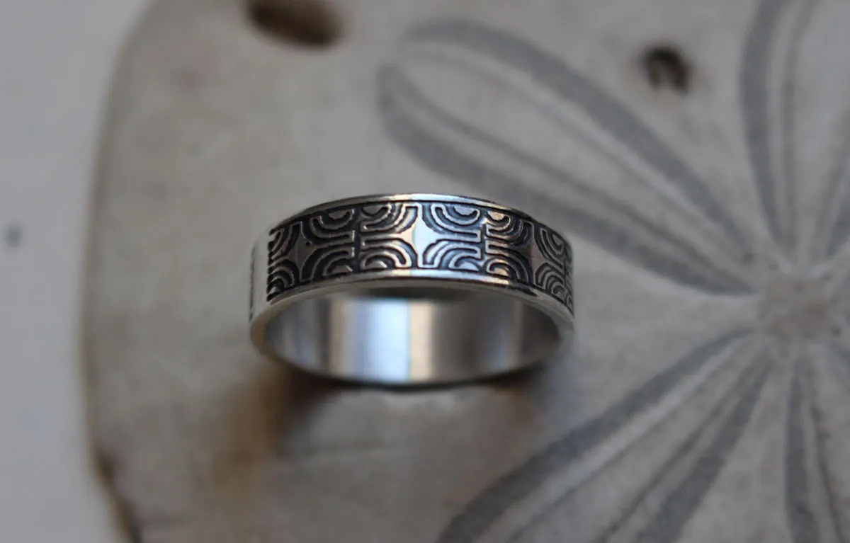 Peka’enana, anillo cruz polinesia en plata