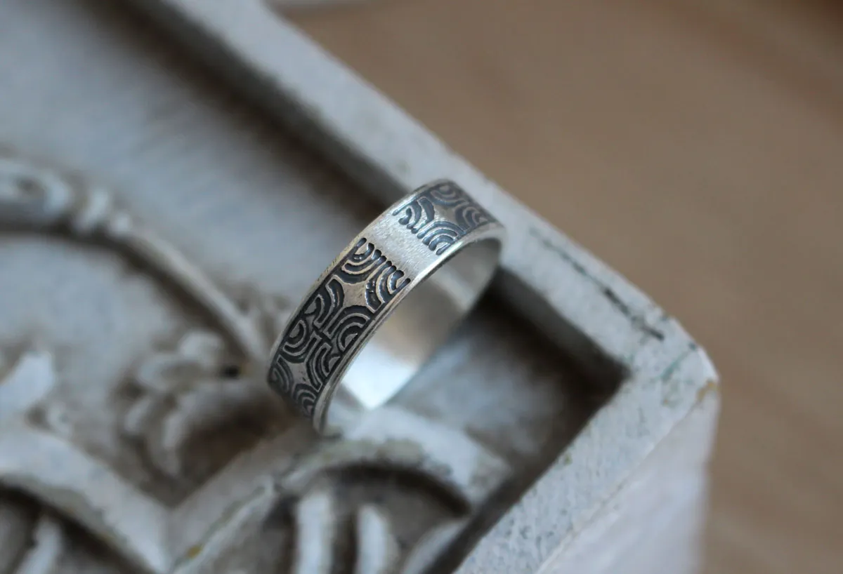 Peka’enana, anillo cruz polinesia en plata