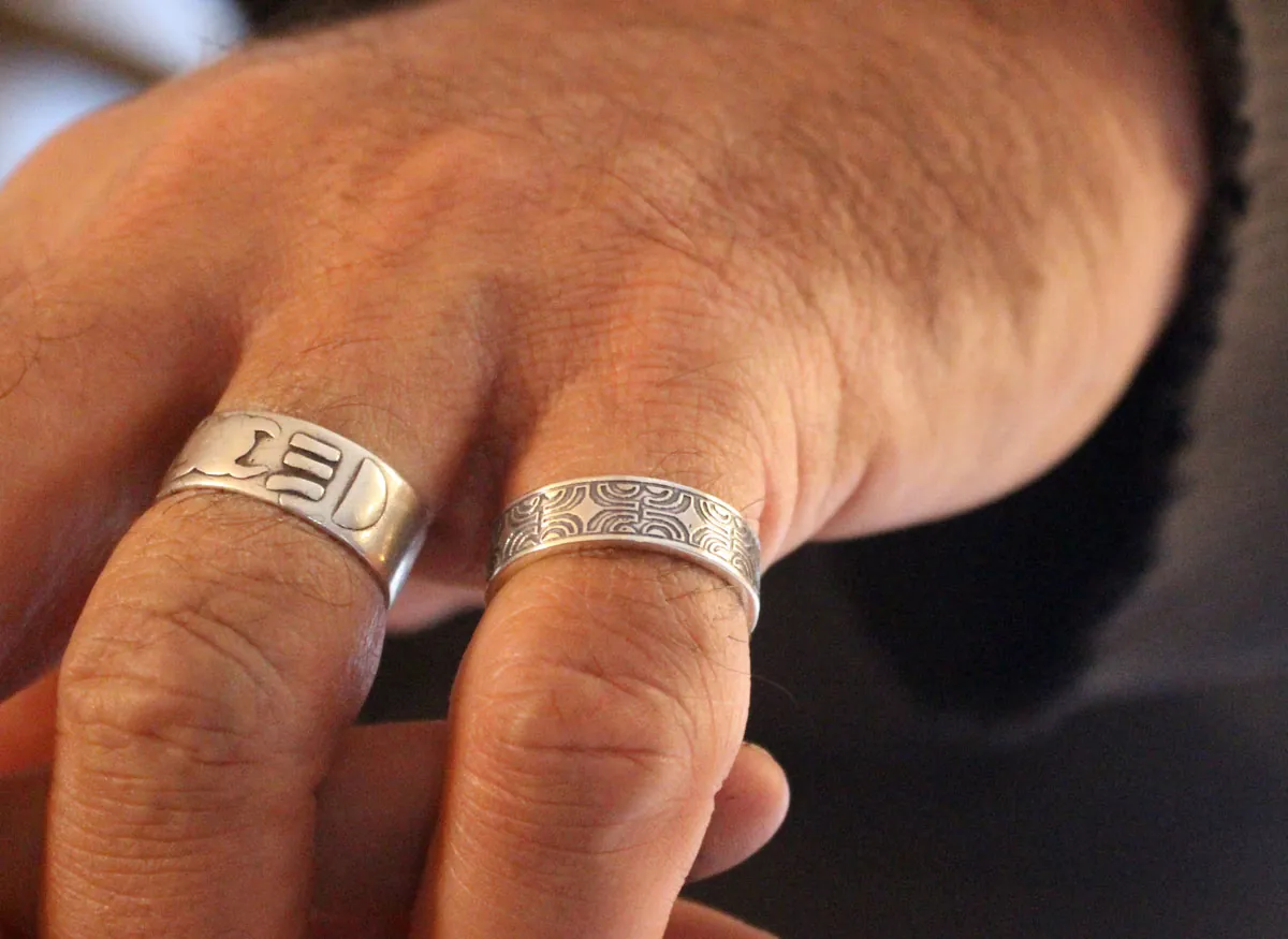 Peka’enana, anillo cruz polinesia en plata