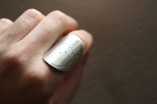 Planeta del Principito, anillo cuento de Saint-Exupéry en plata
