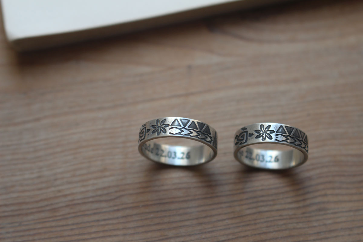 Polinesio, anillo tatuaje en plata