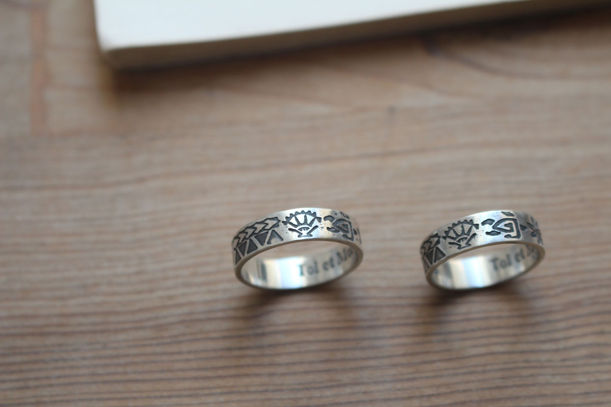 Polinesio, anillo tatuaje en plata