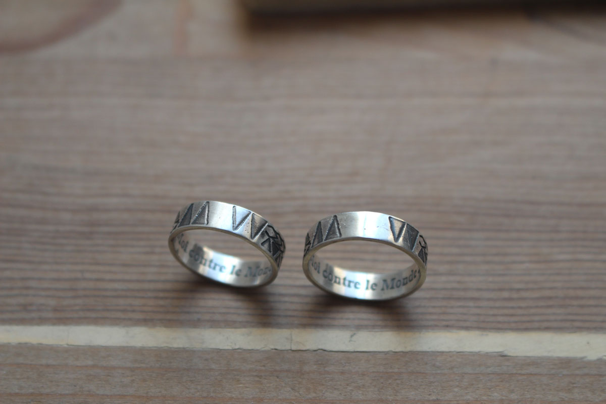 Polinesio, anillo tatuaje en plata