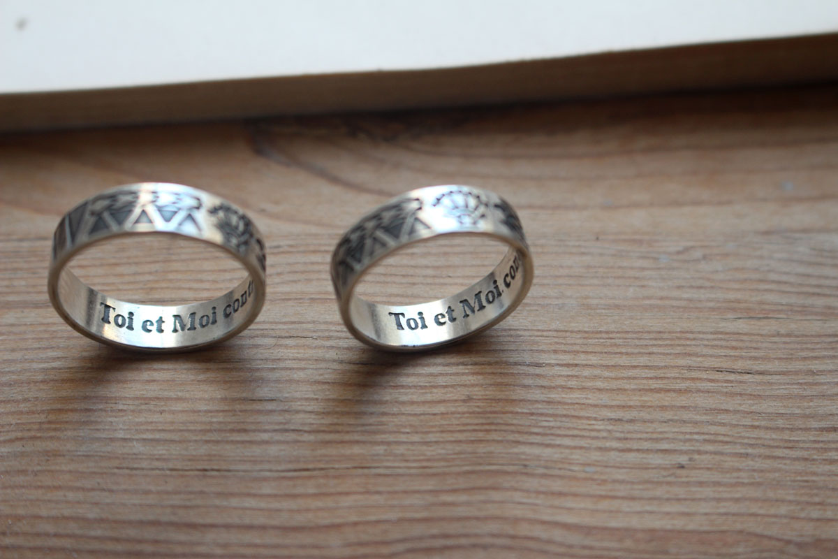 Polinesio, anillo tatuaje en plata