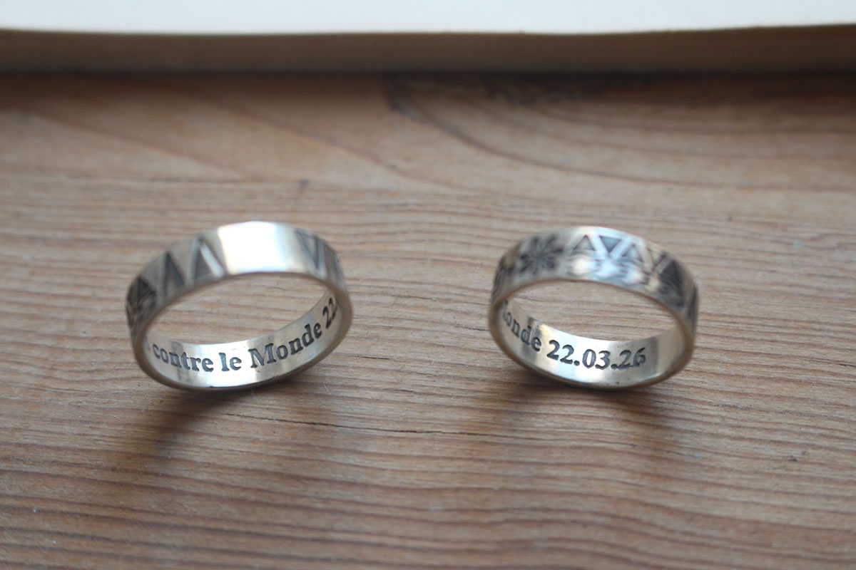 Polinesio, anillo tatuaje en plata