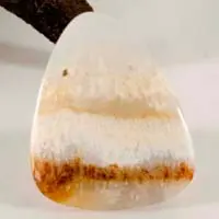 Ágata pluma blanca cabujón