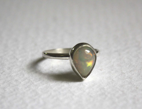 Queen of Sheba, mythical African kingdom ring in silver and Ethiopian opal
