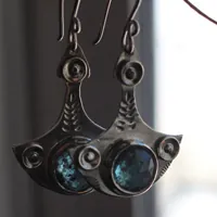 Renacer, aretes renuevo en plata y cianita