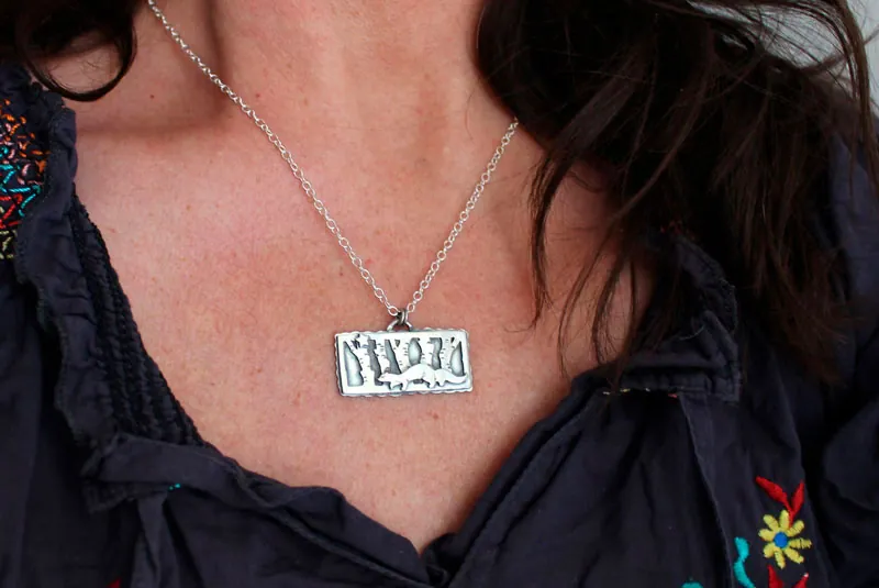 Seguir su estrella, collar hurón en plata