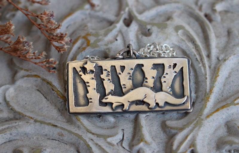 Seguir su estrella, collar hurón en plata