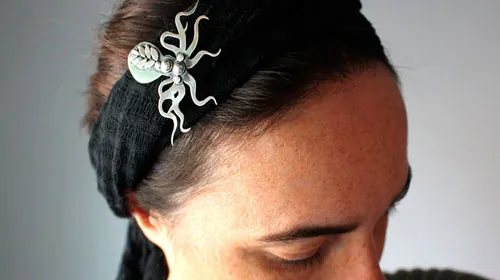 Señor pulpo, broche pulpo elegante en plata