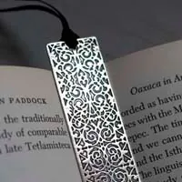 Sinfonía, separador de libros barroco en plata 925