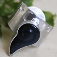 Snigill, anillo caracol infinito en plata y obsidiana arcoíris