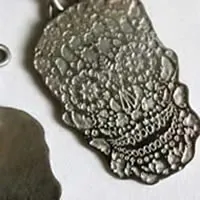 Sugar skull, aretes calavera mexicana en plata