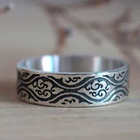 Tachiwaki, anillo vapor japonés en plata