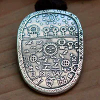 Tambor chamánico, collar sami escandinavo en plata