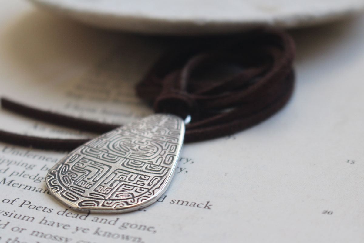 Tapa, collar de arte polinesio en plata