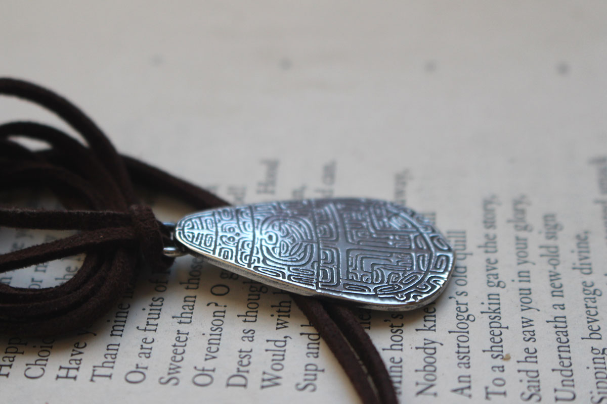 Tapa, collar de arte polinesio en plata