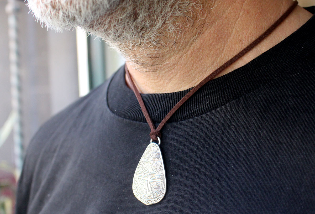 Tapa, collar de arte polinesio en plata