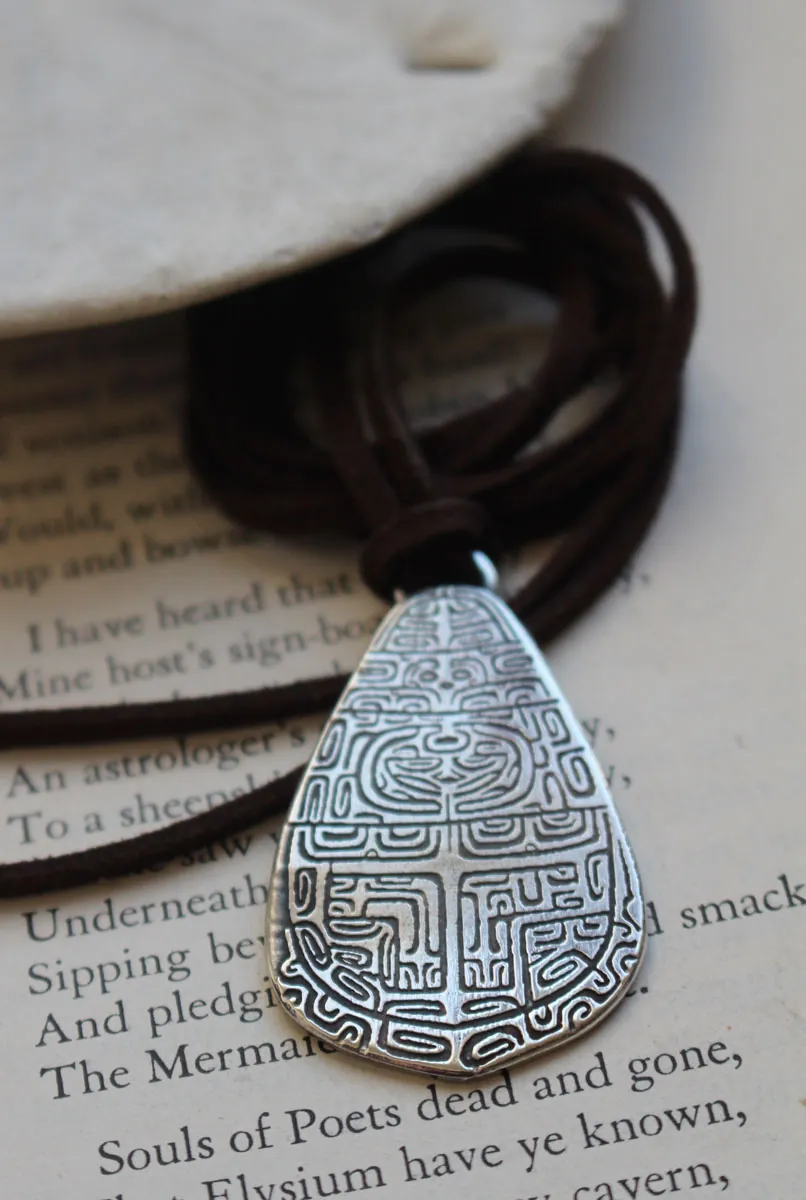 Tapa, collar de arte polinesio en plata