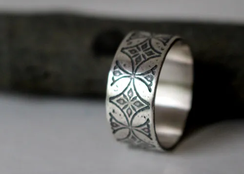 Templario, anillo cruz medieval en plata