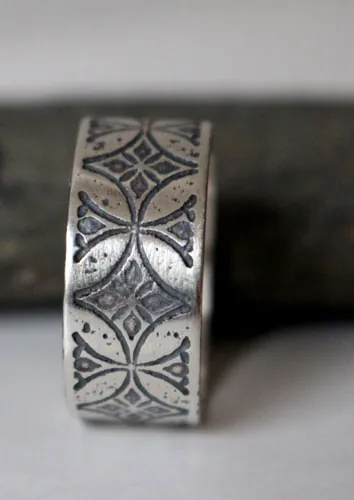 Templario, anillo cruz medieval en plata